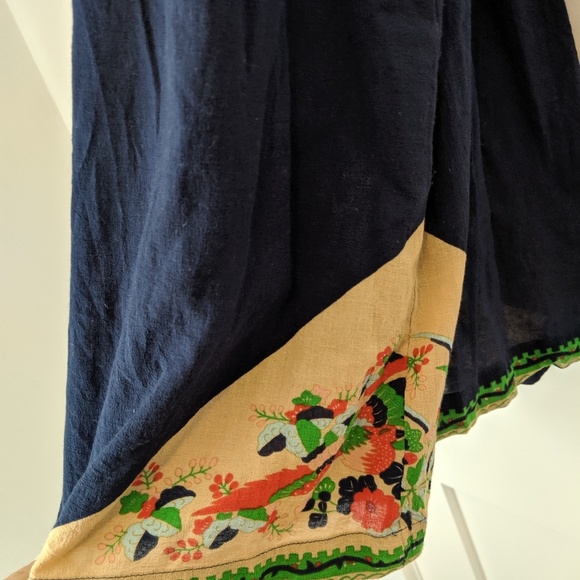 Anthropologie Navy and Orange Mini Dress - Picture 3 of 6